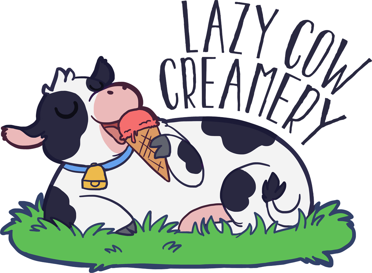 Lazy Cow Creamery Logo PNG
