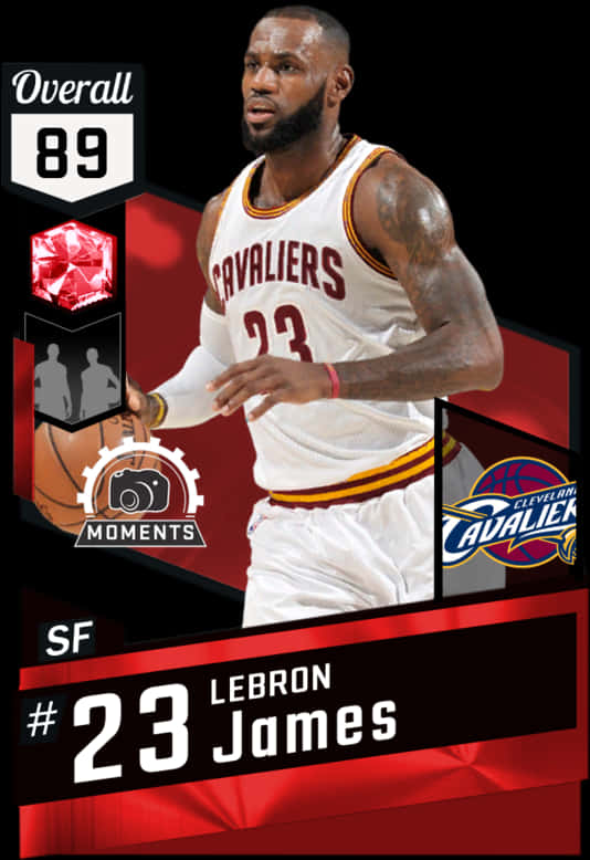 Le Bron Cavaliers Card89 Overall PNG