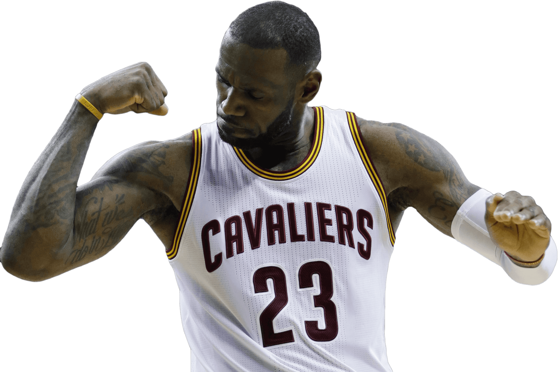 Le Bron Cavaliers Power Pose PNG