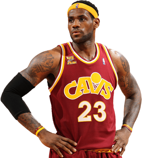 Download Le Bron Cavaliers23 Jersey Pose | Wallpapers.com