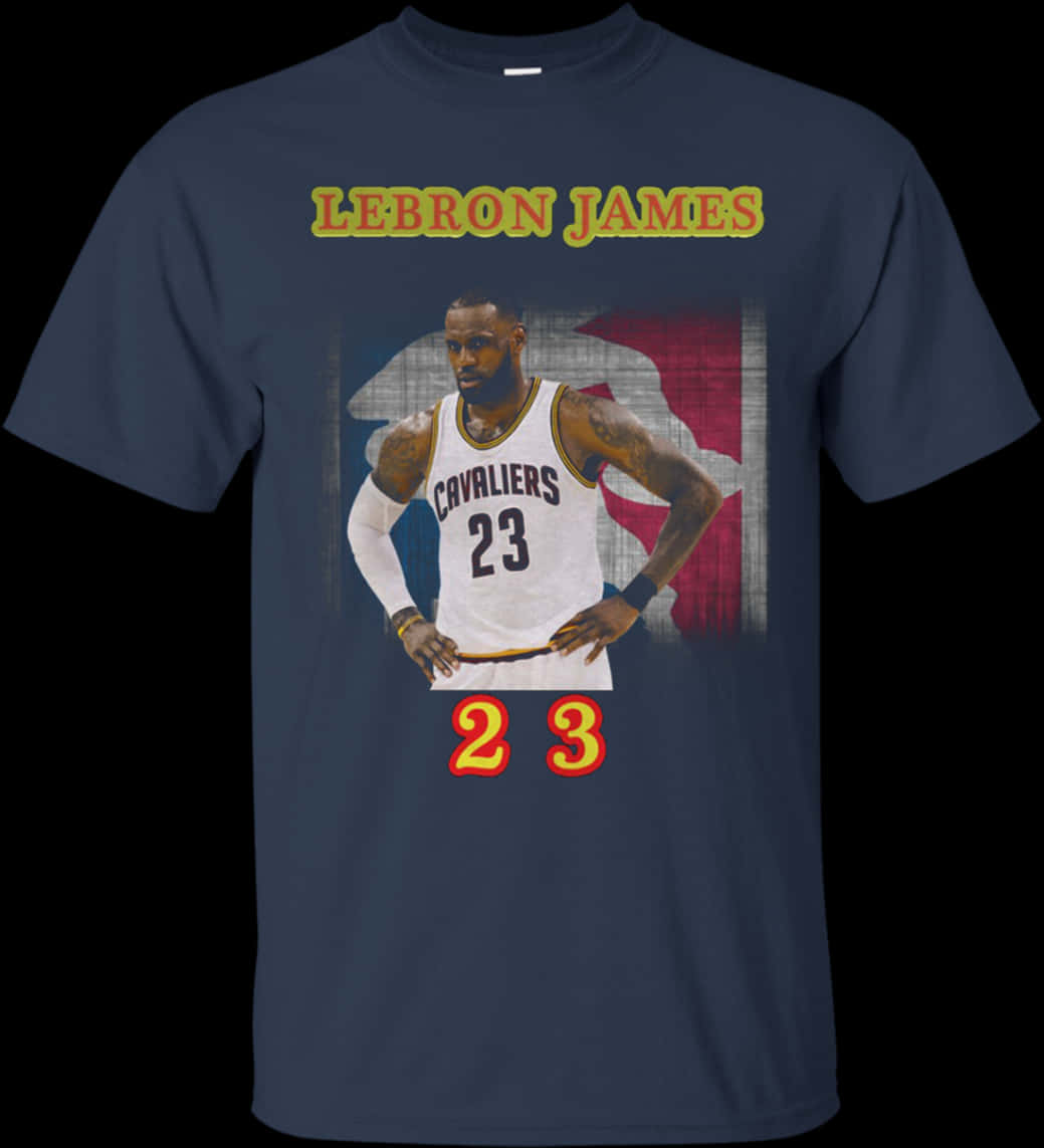 Le Bron James Cavaliers T Shirt Design PNG