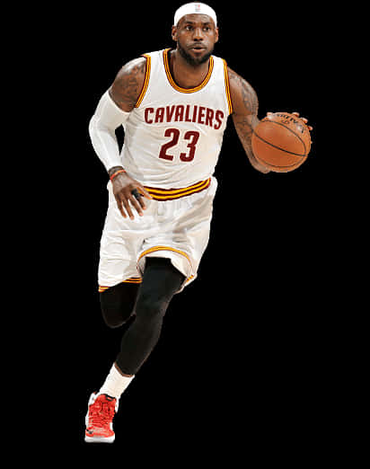 Le Bron James Cleveland Cavaliers Action Shot PNG