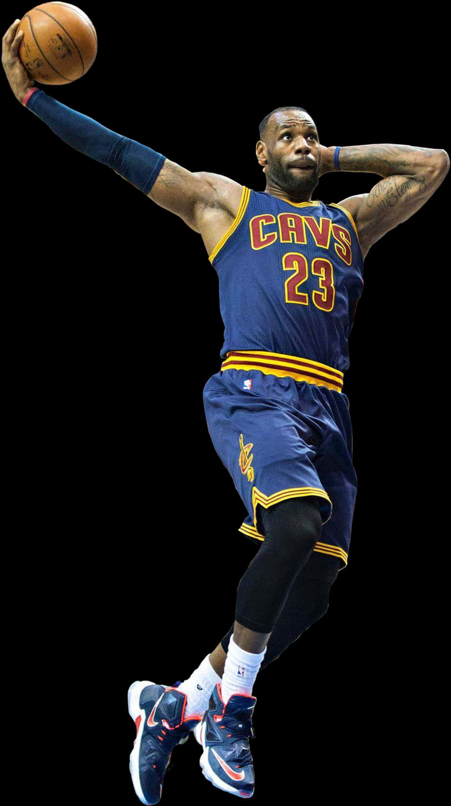 Le Bron James Cleveland Cavaliers Dunk Action PNG