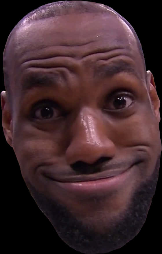 Le Bron James Facial Expression Close Up PNG