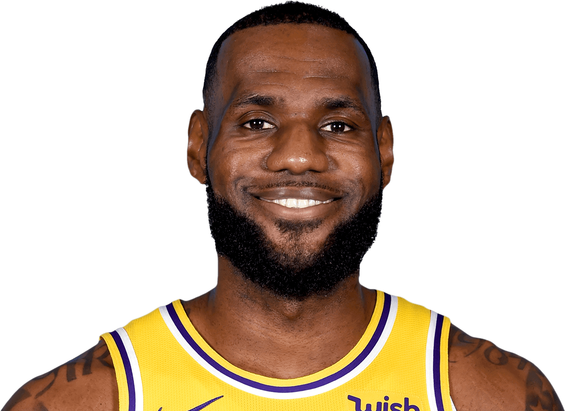 Download Le Bron James Lakers Portrait | Wallpapers.com