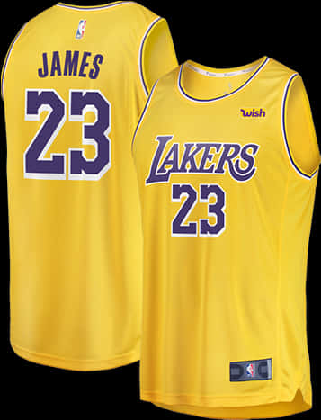 Le Bron Lakers Jersey23 PNG