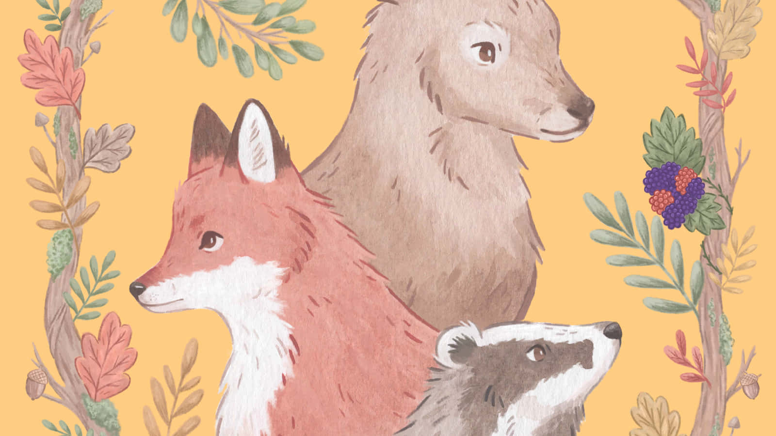 Lead Characters From The Animals Of Farthing Wood Wallpaper