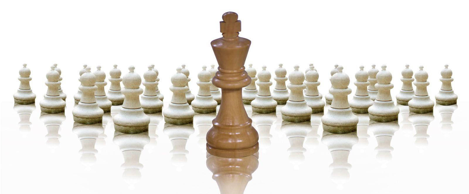 Lead Chess Piece With Pawns Wallpaper