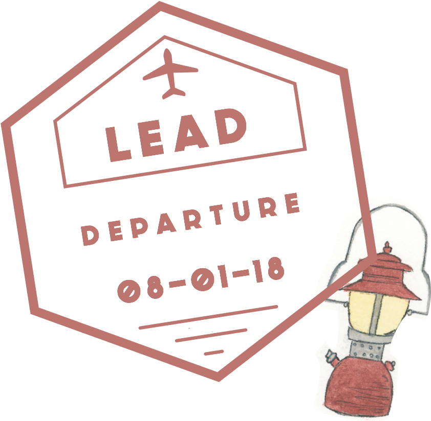 Lead Departure Stamp Illustration PNG