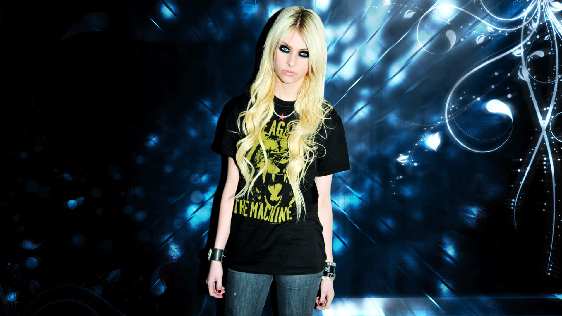 Lead Singer Of The Pretty Reckless Band In Black Shirt Wallpaper