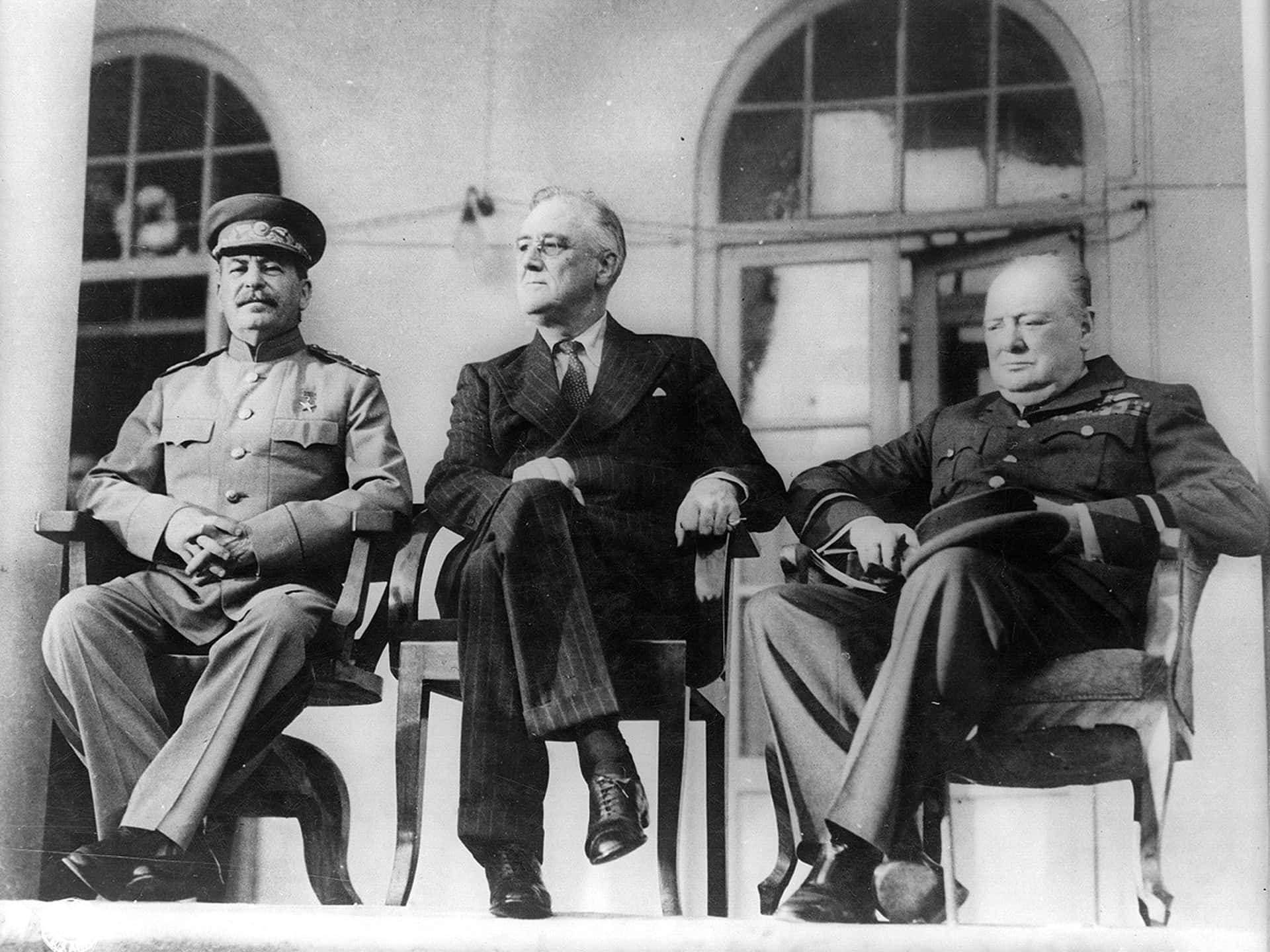 Leaders At Yalta Conference Wallpaper
