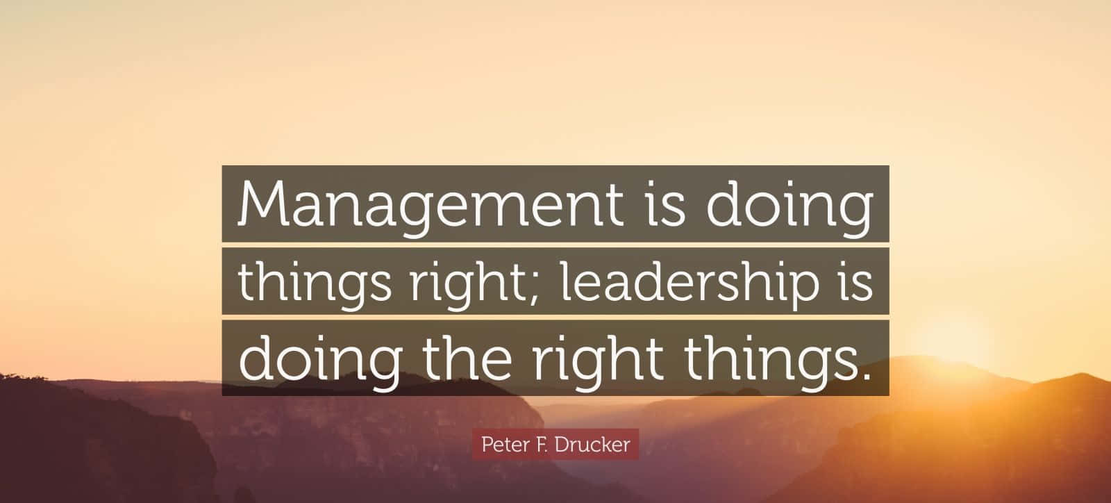 Leiderschap Management Quote Drucker Achtergrond