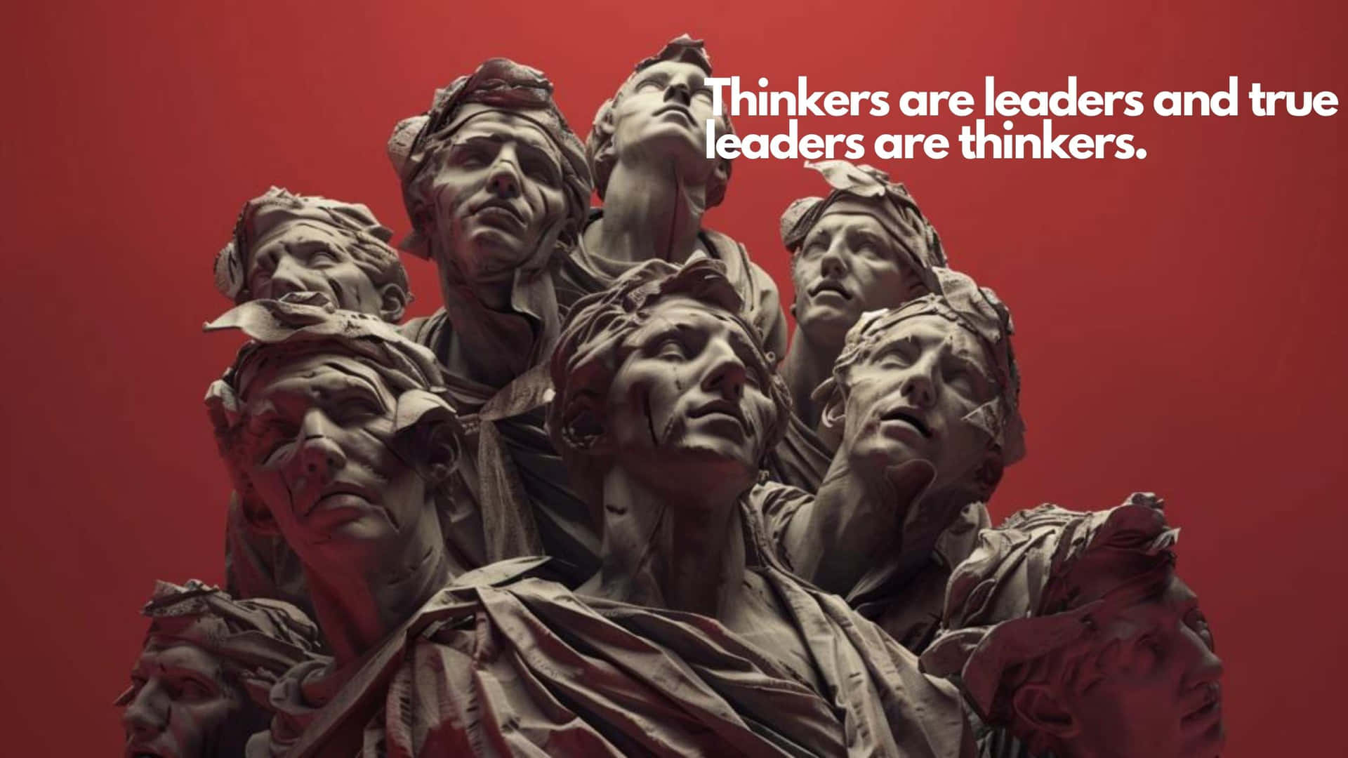 Leadership Philosophy Statues Quote Wallpaper