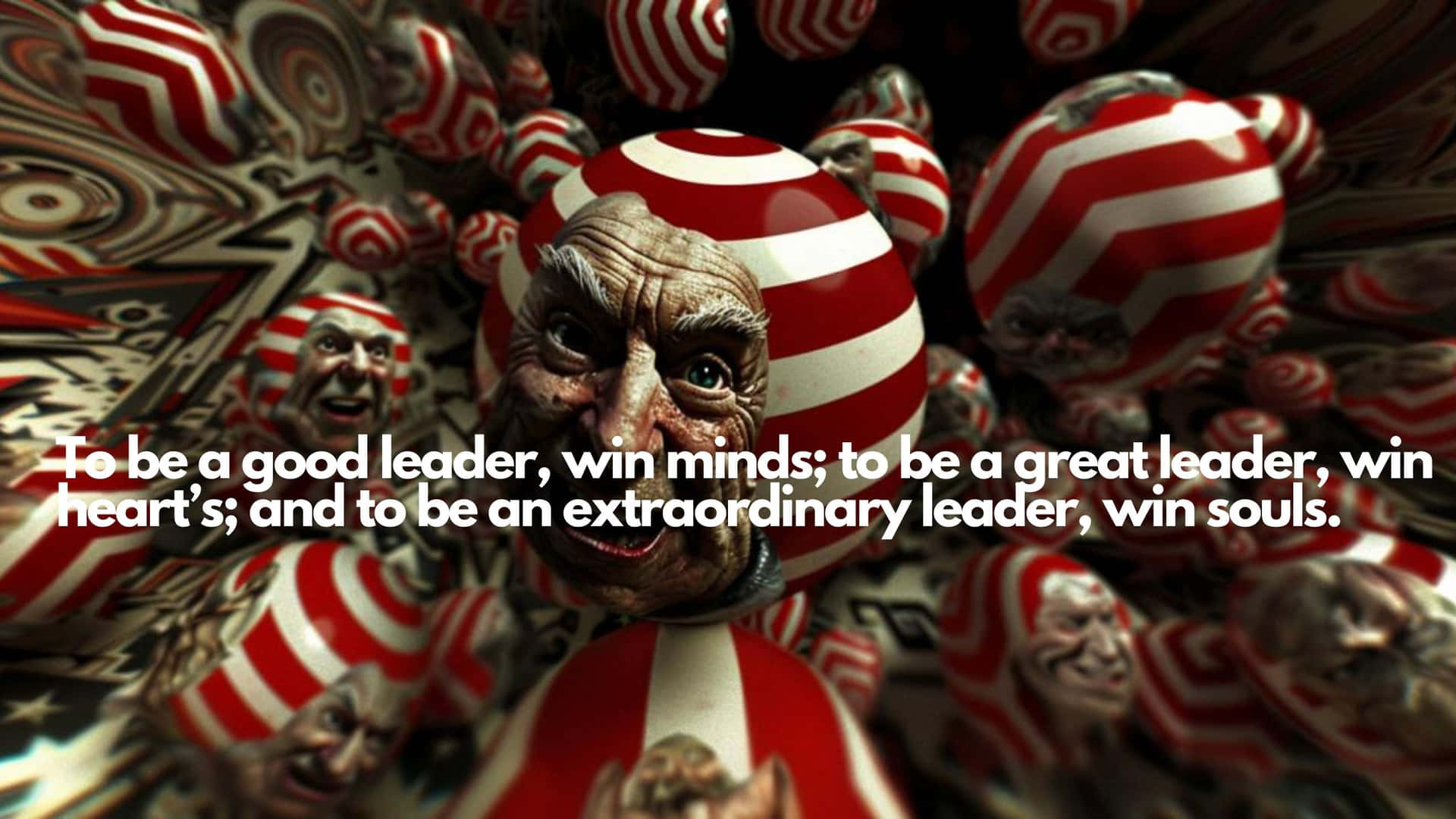 Leadership_ Quote_ Amidst_ Striped_ Figures Wallpaper