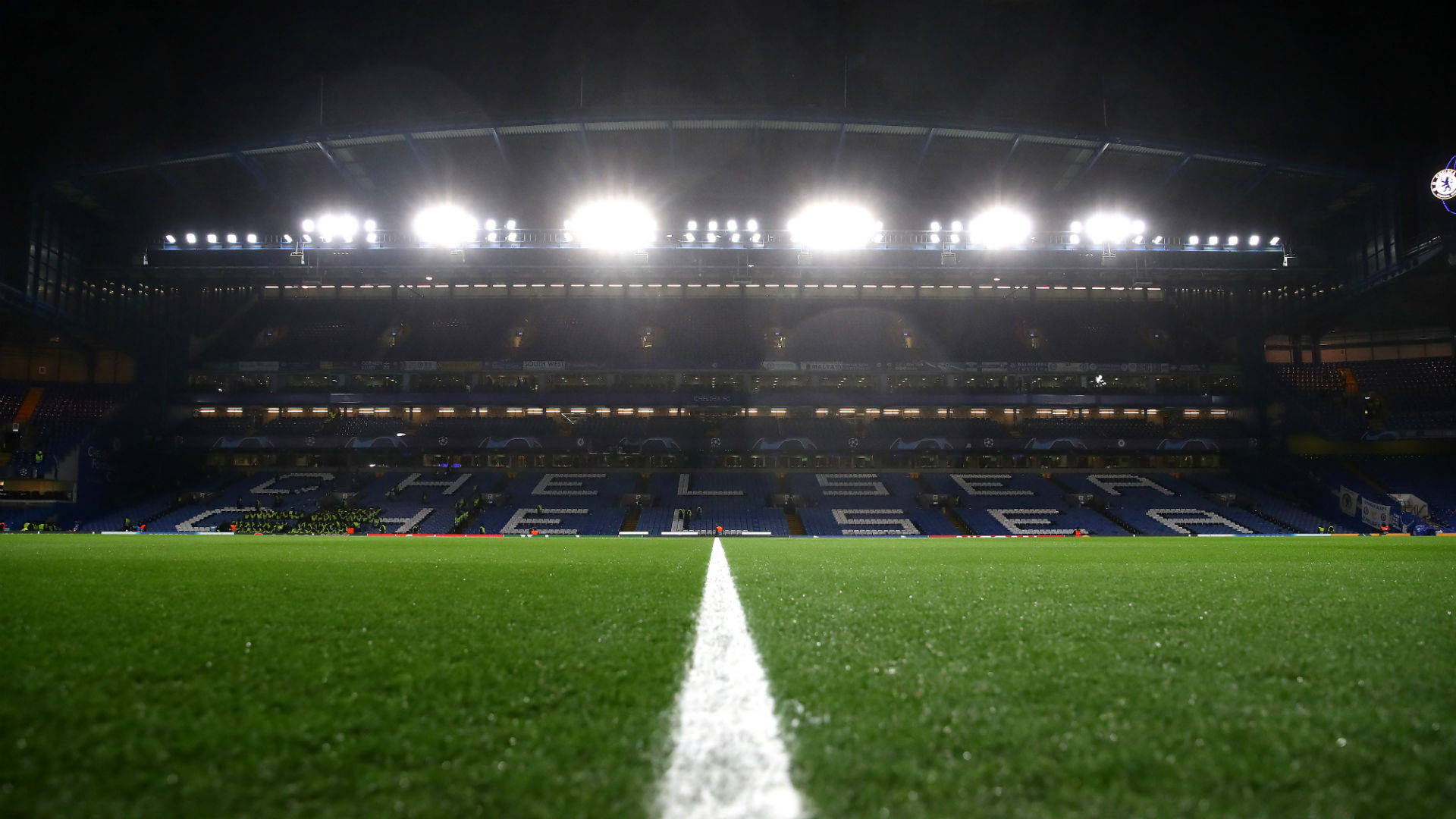 Majestic view of Stamford Bridge Stadium Wallpaper
