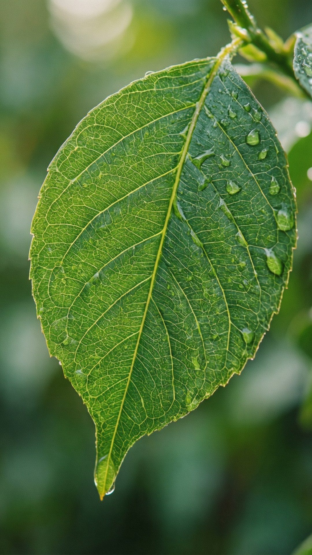 Daun Makro Hijau Wallpaper