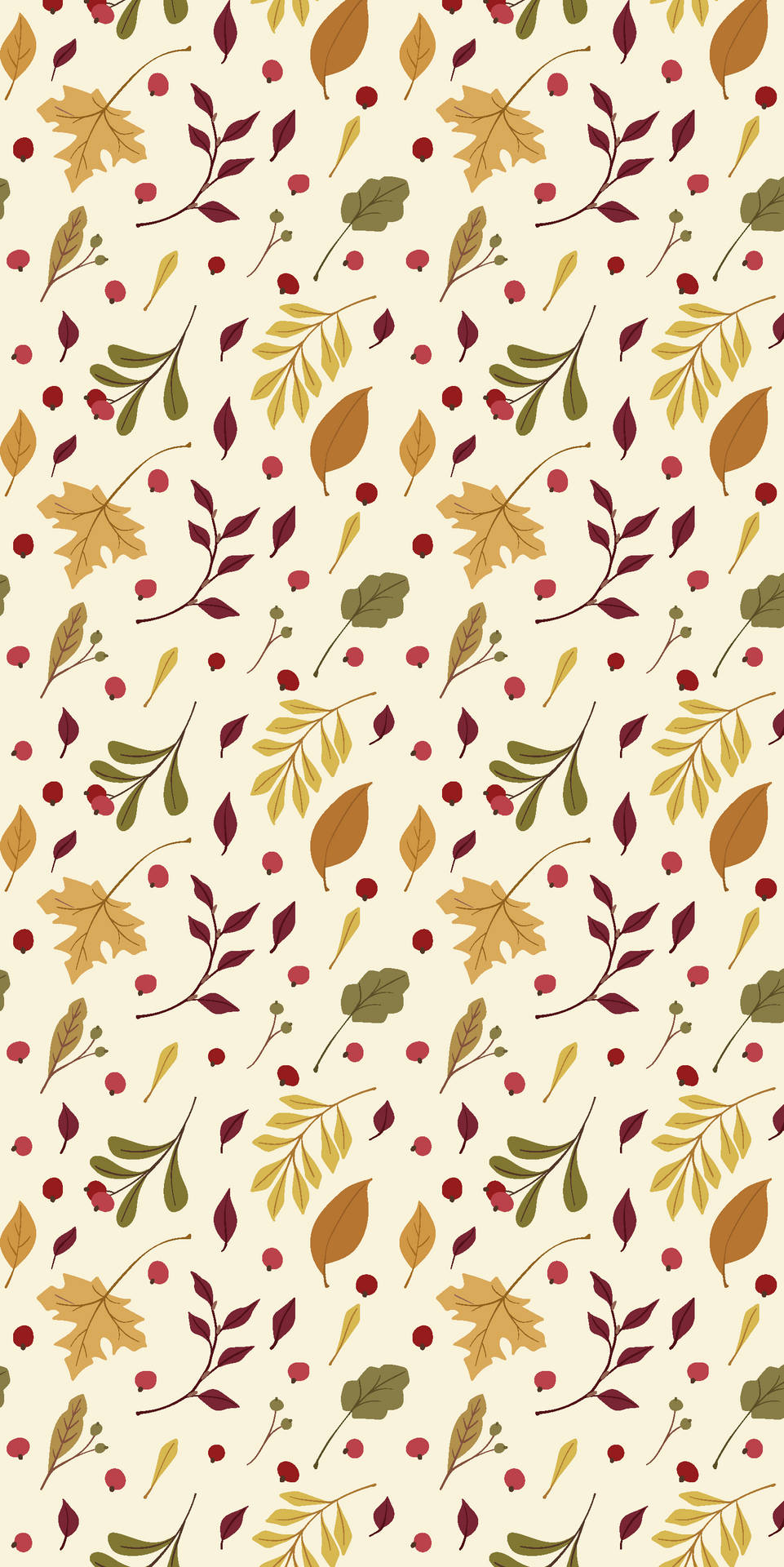 Leaf Pattern For Neutral Background