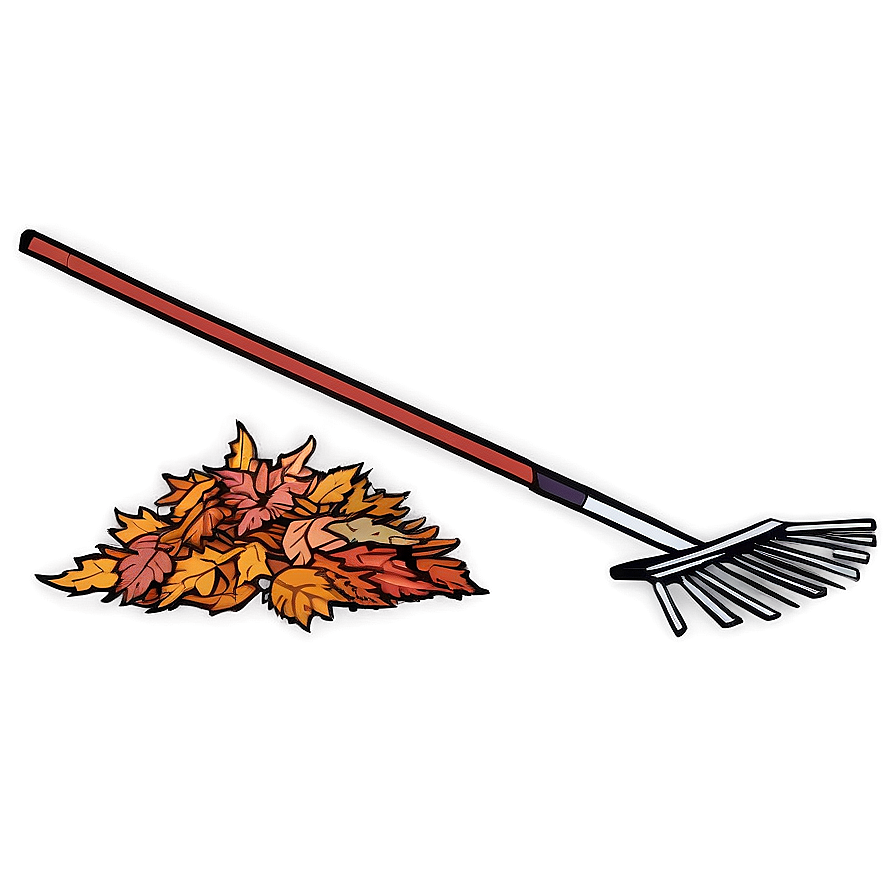 Leaf Pile With Rake Png Jcf PNG