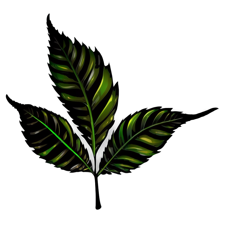 Leaf Silhouette Black Png 05032024 PNG