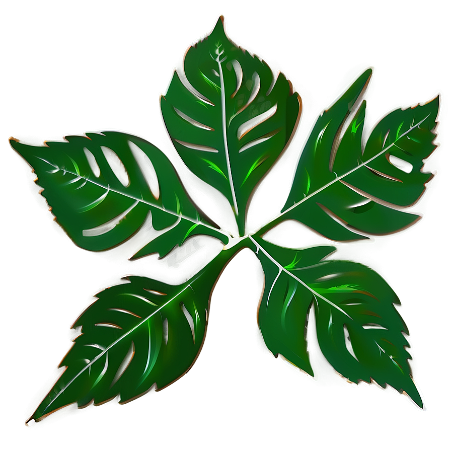 Leaf Stencil Png 05032024 PNG