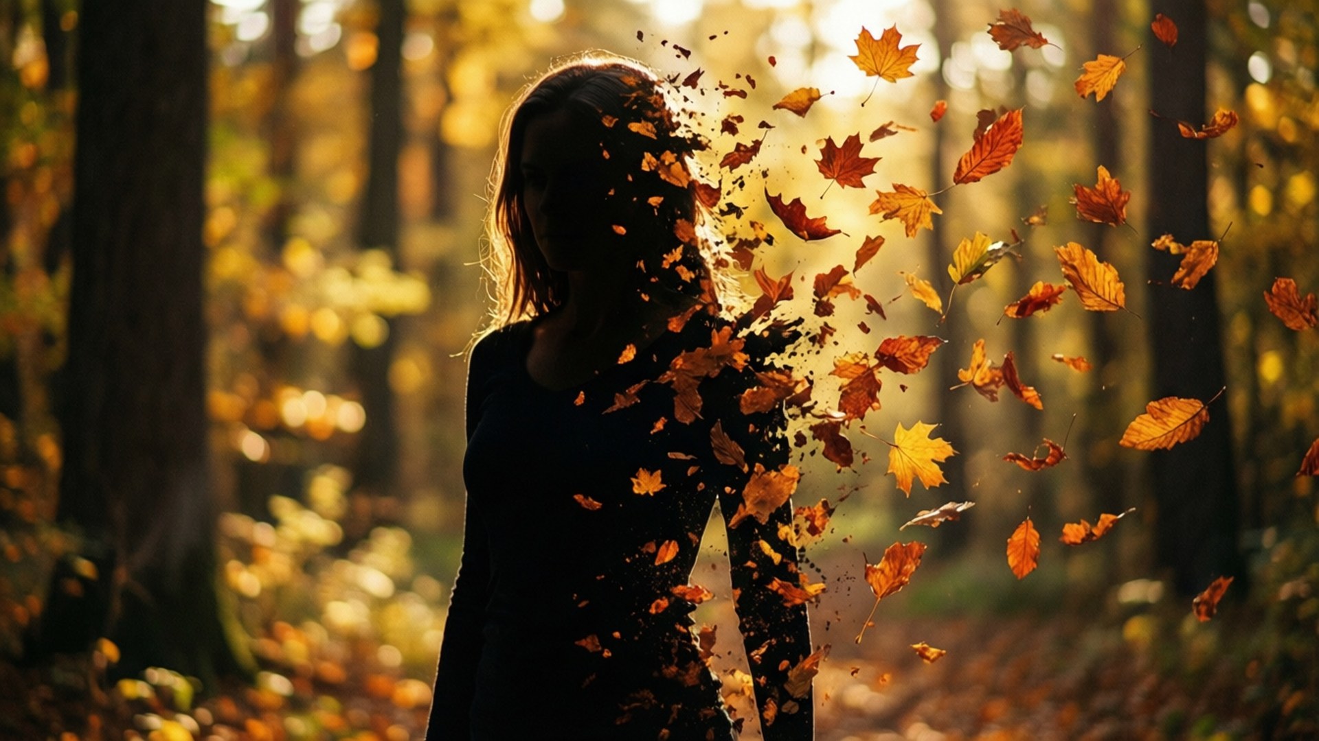 Leafy Dissolution Wallpaper