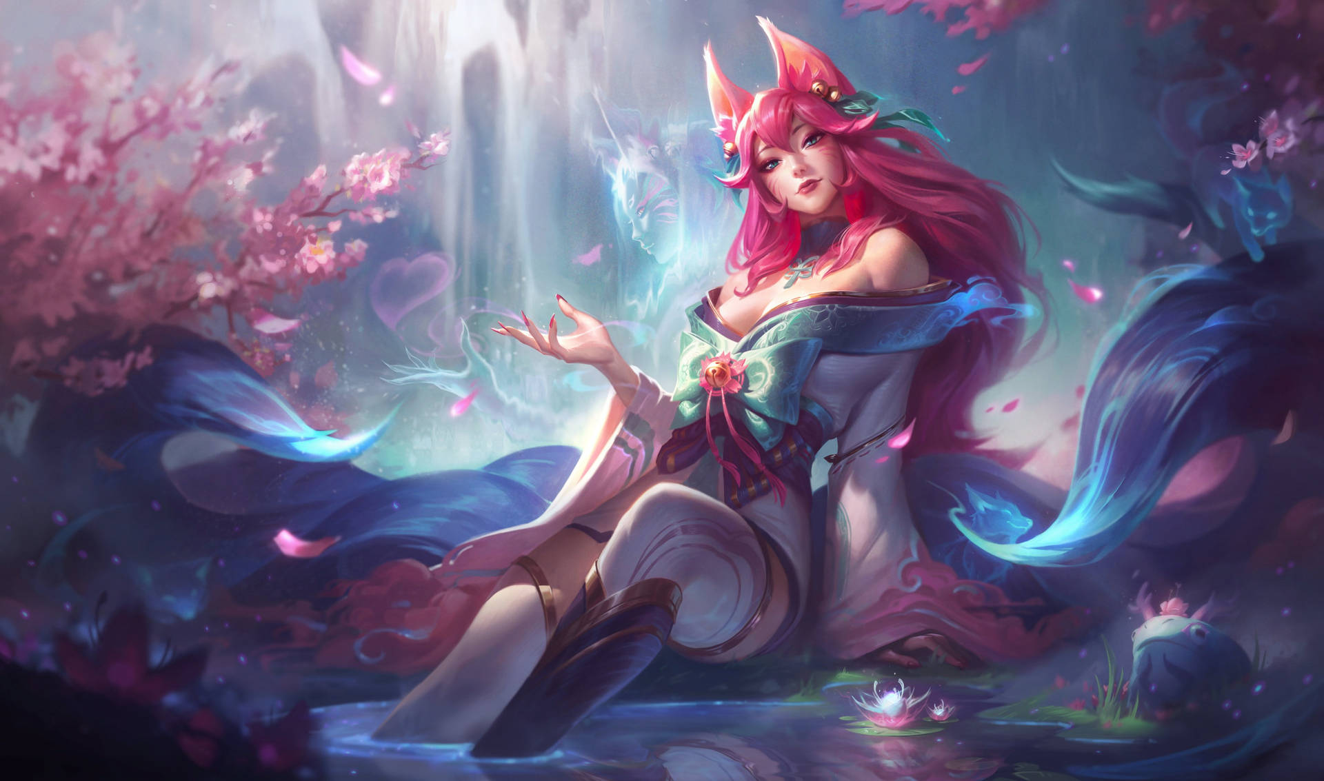 League Of Legends Android Woman In Pond Wallpaper