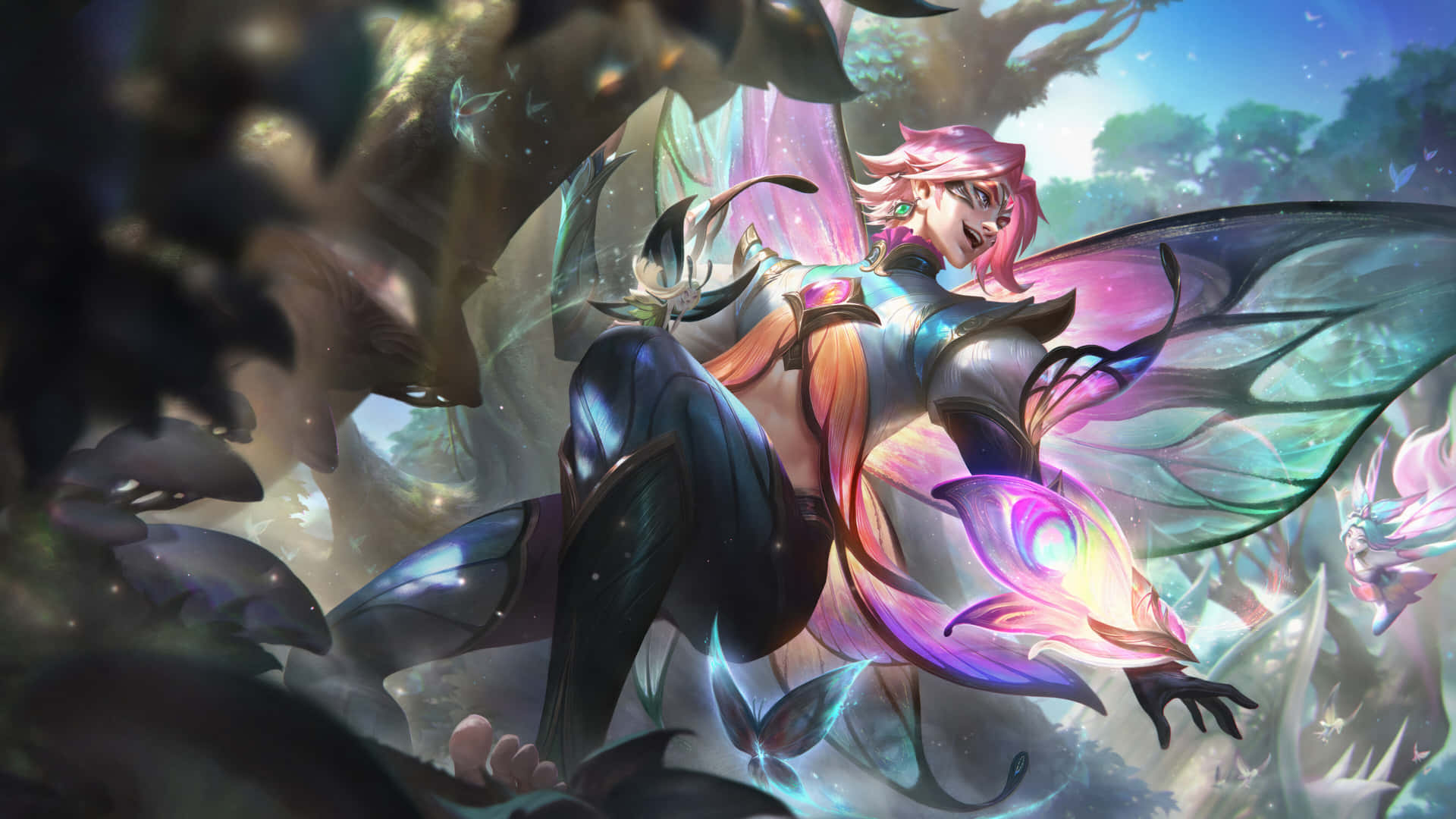 Stunning League of Legends Champions in Action Wallpaper