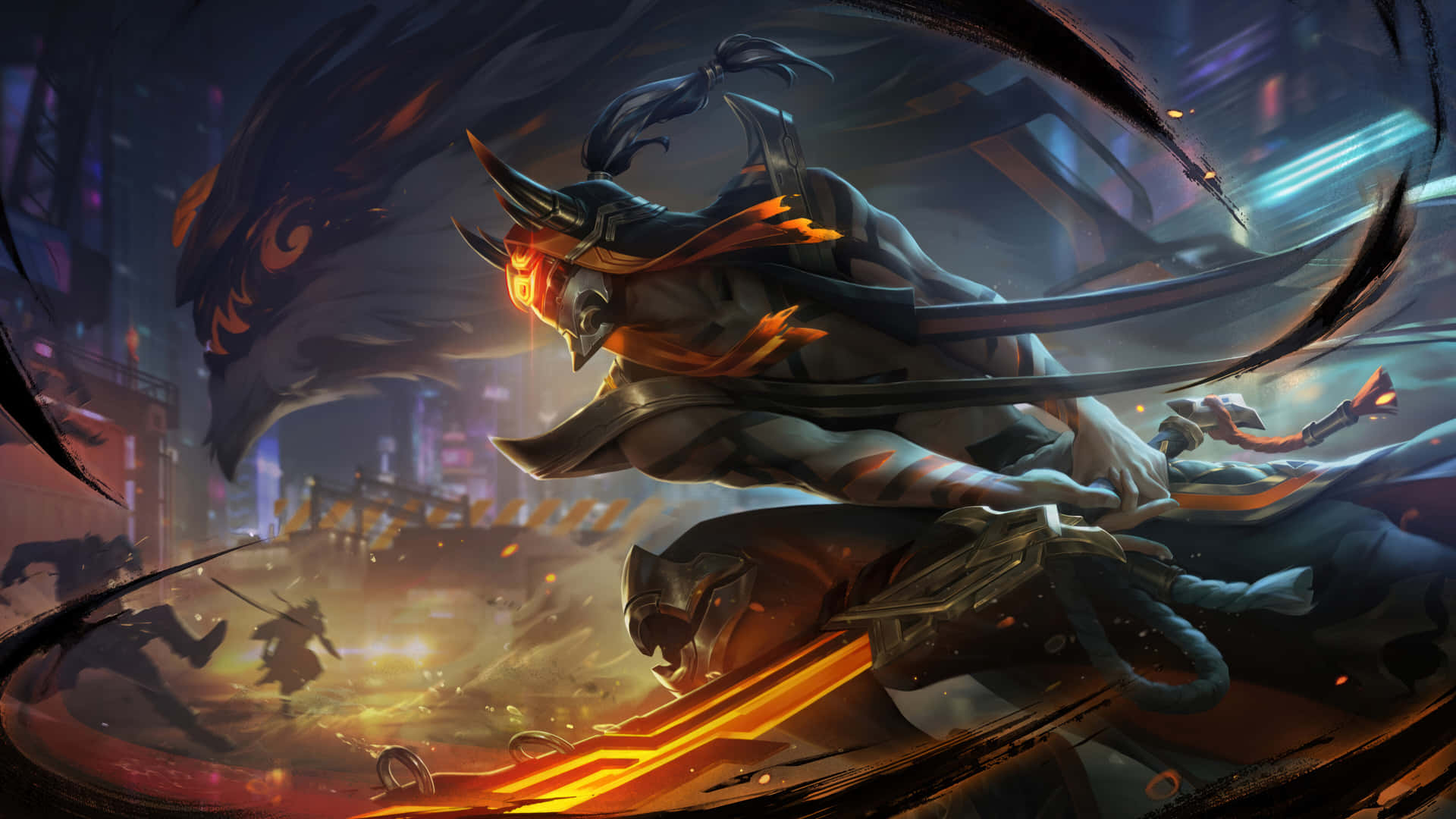 Stunning League of Legends Champions in action Wallpaper