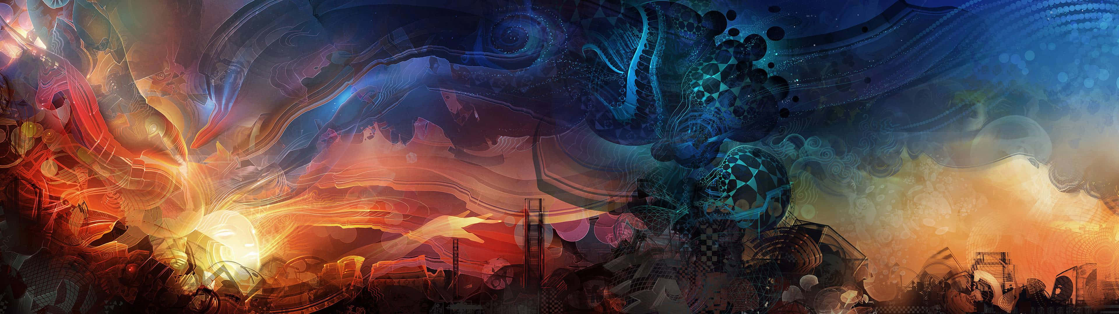 Erobertgemeinsam Den Zufälligen Summoners' Rift Mit League Of Legends Und Dual Screen Wallpaper