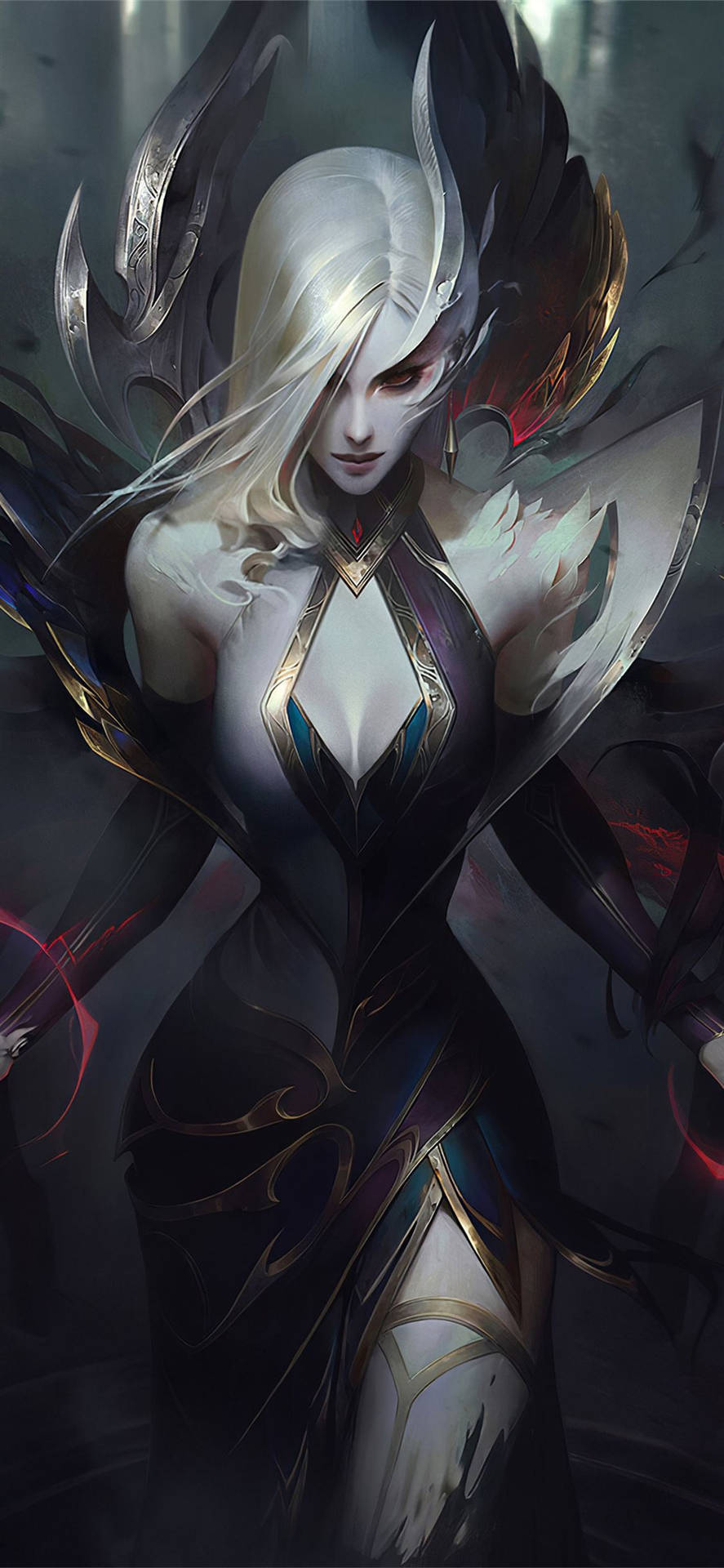Thrilling Morgana from League of Legends theme for your iPhone Wallpaper