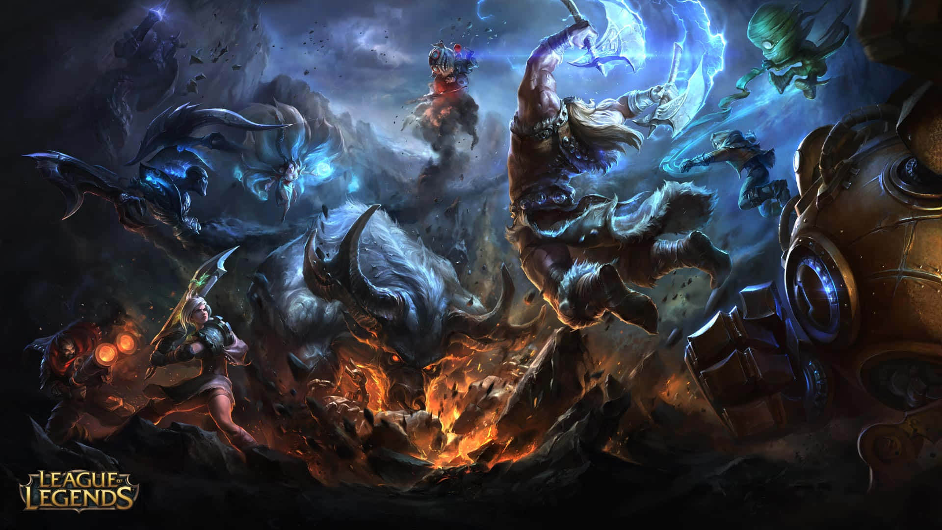 Upgrade your gaming experience with a League-of-Legends-themed laptop Wallpaper