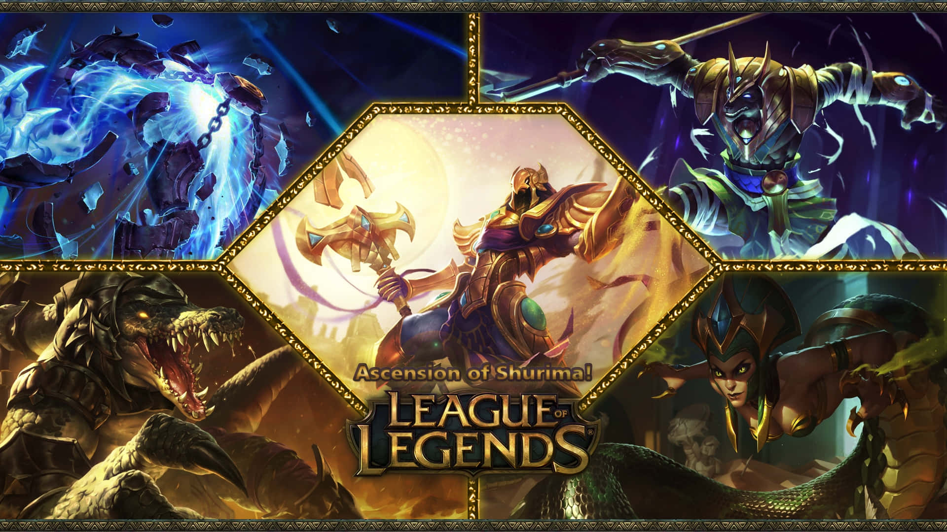 Level Up Your Gaming Experience with League of Legends on a Laptop Wallpaper
