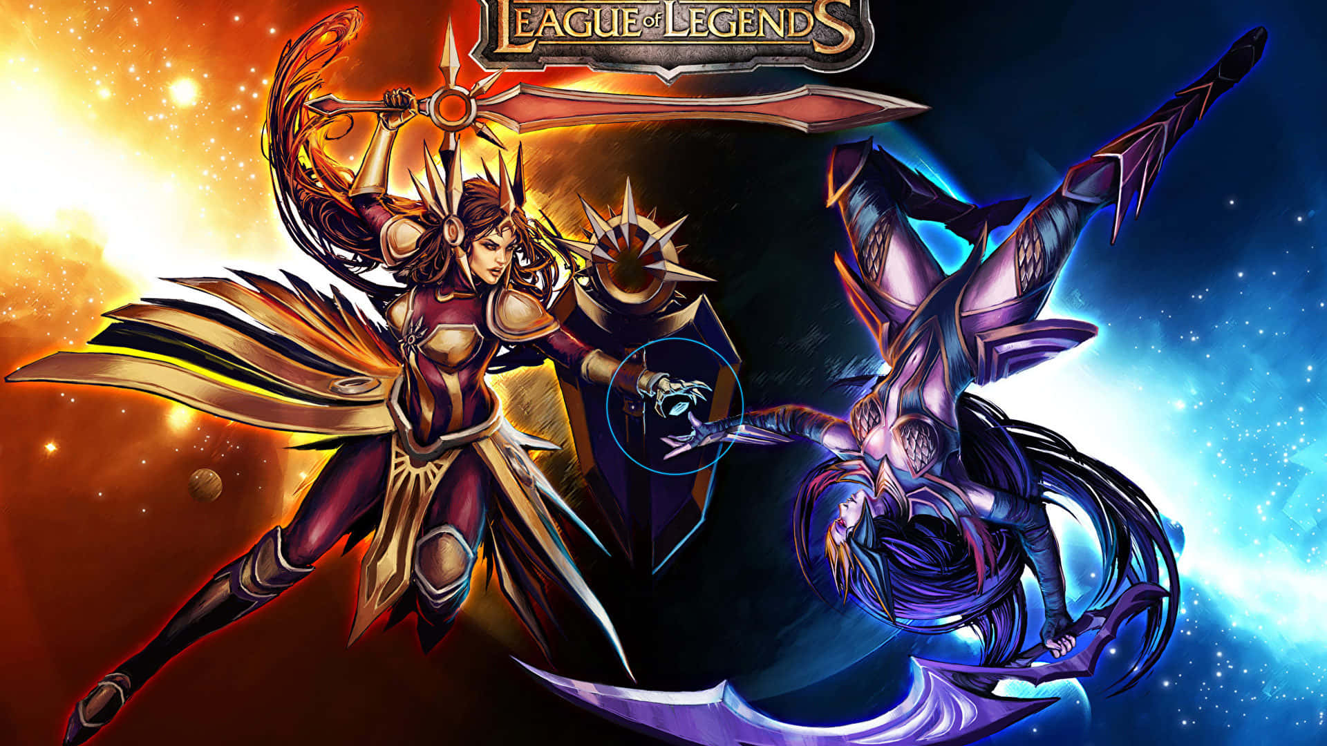 Customize your laptop with the iconic League Of Legends Logo Wallpaper