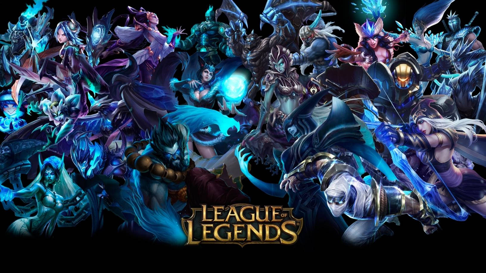League Of Legends Logo Magnifik Grafisk Wallpaper Wallpaper