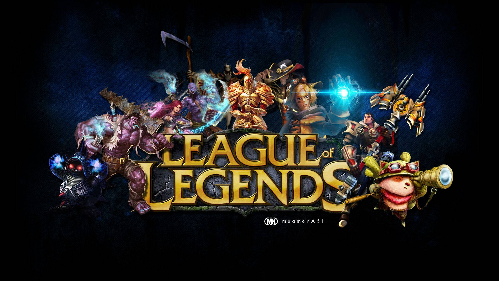 League Of Legends Logo Screen Display Wallpaper
