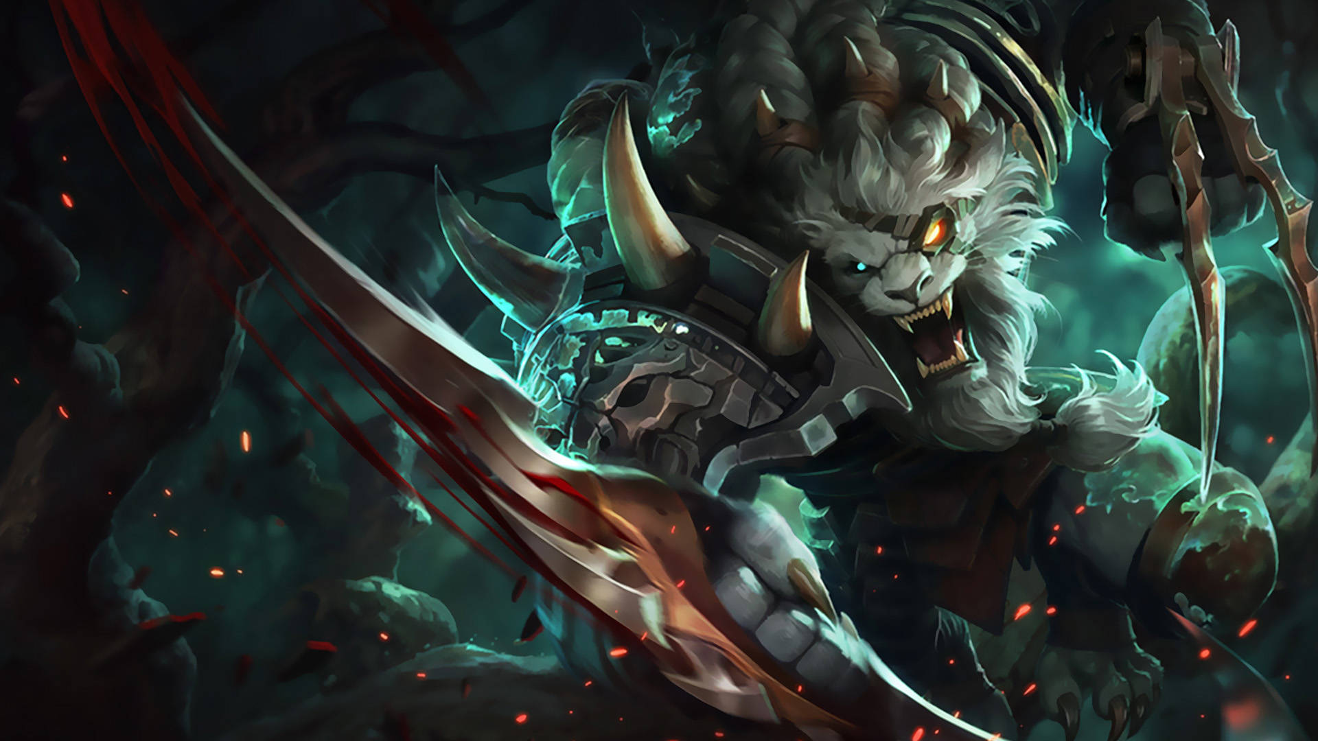 Show Off Your Hunting Skills with Rengar in League of Legends Wallpaper