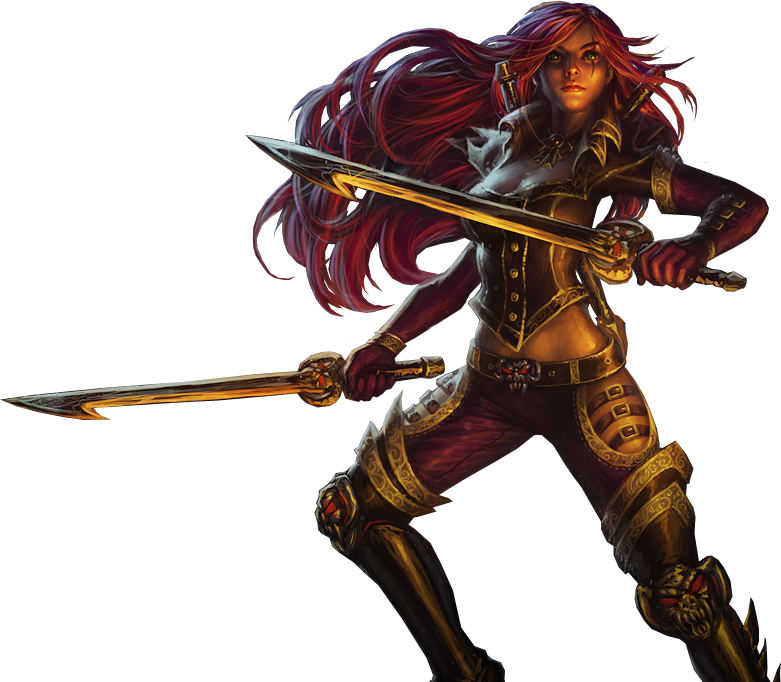 Leagueof Legends Katarina Action Pose PNG