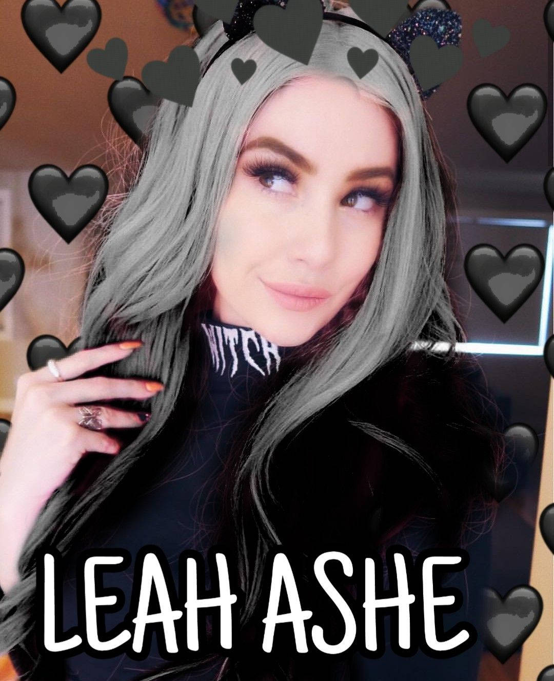 Youtuber Leah Ashe har sin egen tapet. Wallpaper