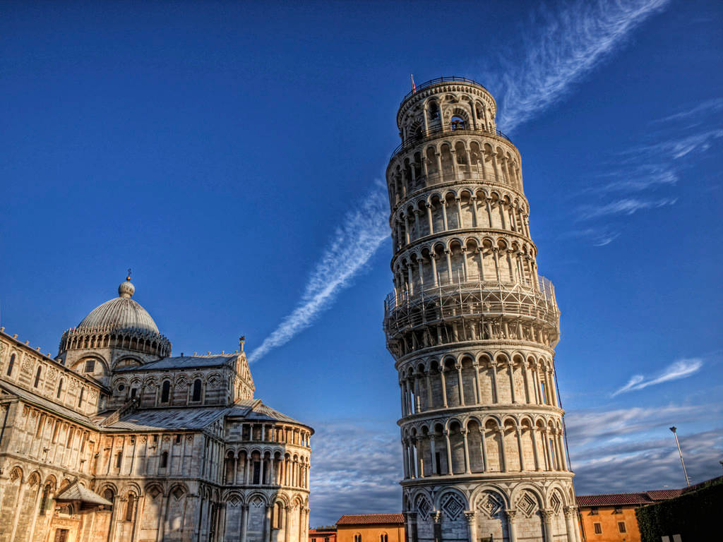 Leaning Tower Of Pisa And Cathedral Wallpaper