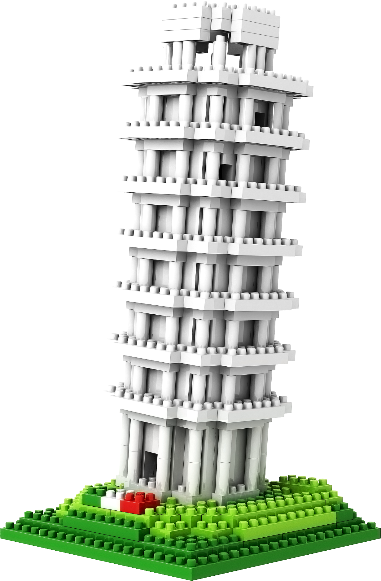 Leaning Towerof Pisa Lego Model PNG