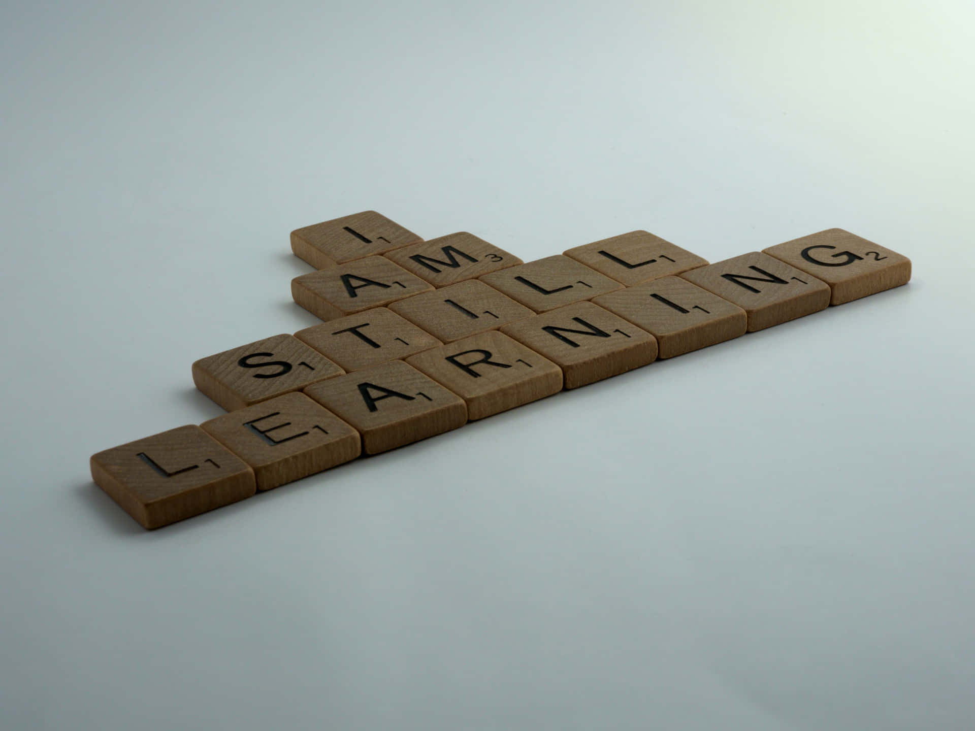 Jaghåller Fortfarande På Att Lära Mig - Scrabble Brickor