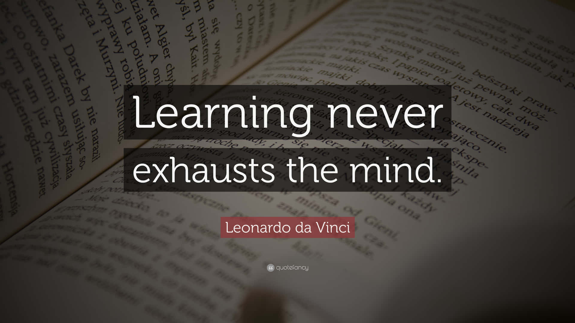 Learning Never Exhausts The Educated Mind Wallpaper