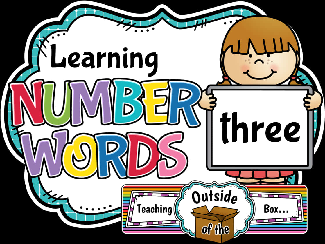 Learning Number Words Three Clipart PNG