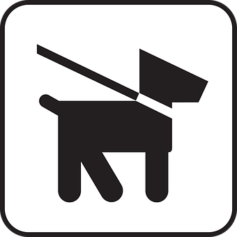 Leashed Dog Sign Icon PNG