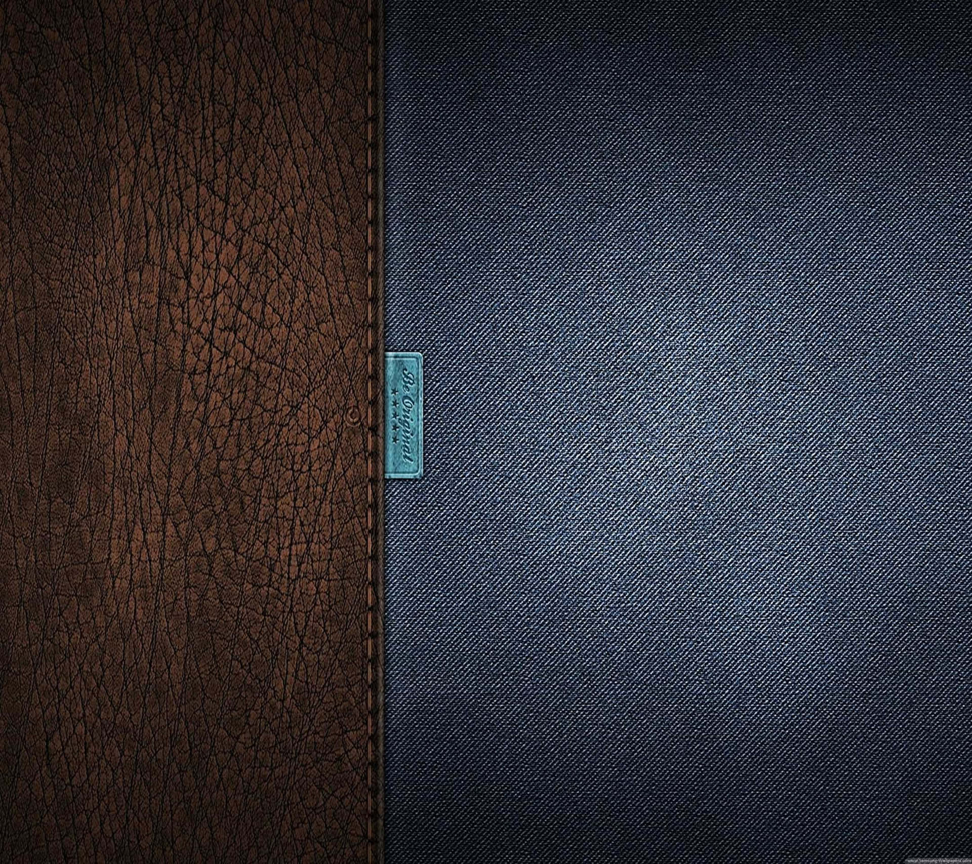 Caption: Luxurious Brown Leather Texture Wallpaper