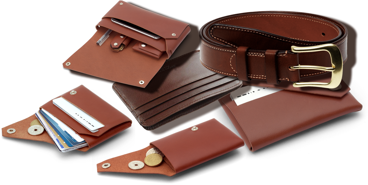 Leather Accessories Collection PNG