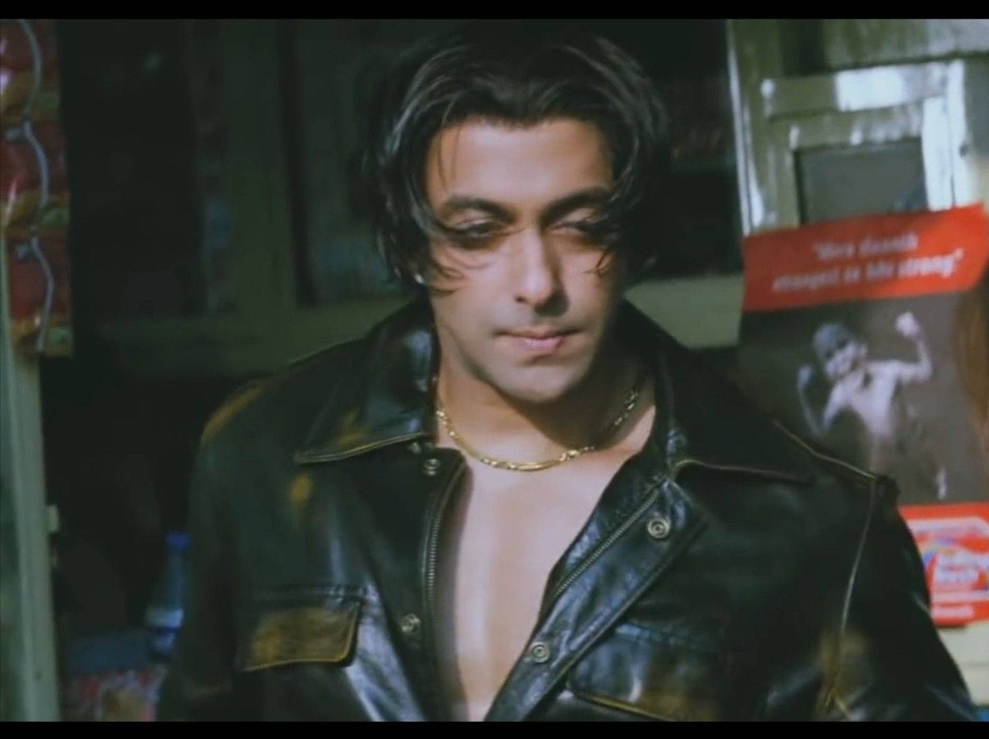 Leather-clad Tere Naam Actor Background