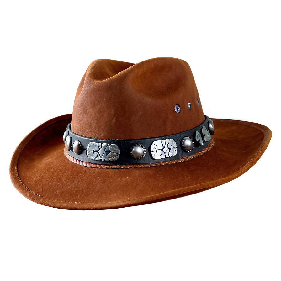 Leather Cowboy Hat Transparent Png 05262024 PNG