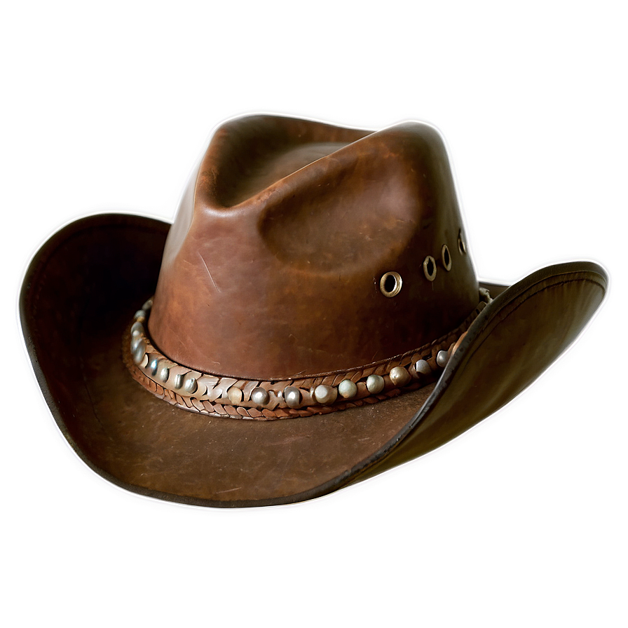 Leather Cowboy Hat Transparent Png Hnt81 PNG