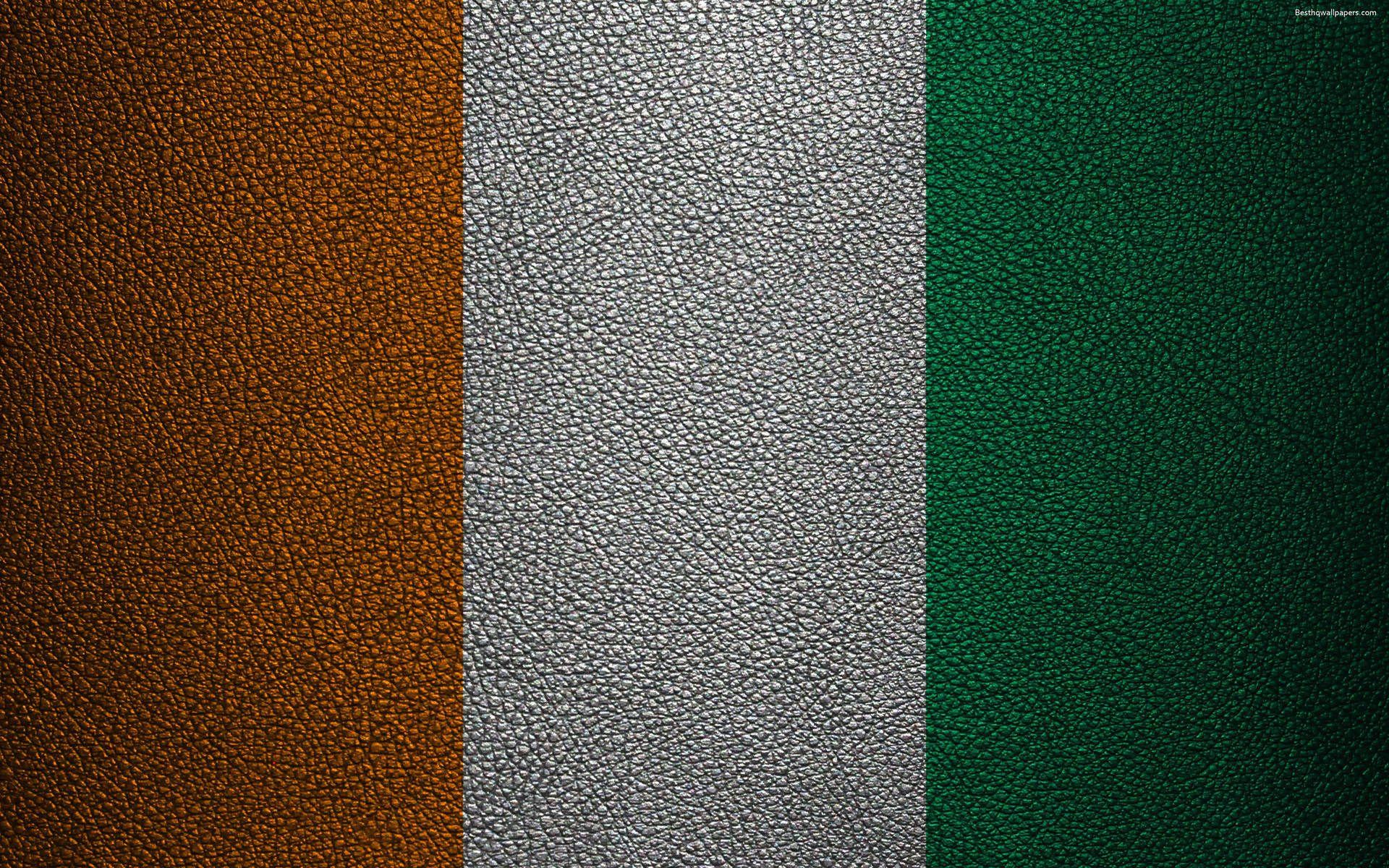 Leather-like Ivory Coast Flag Background